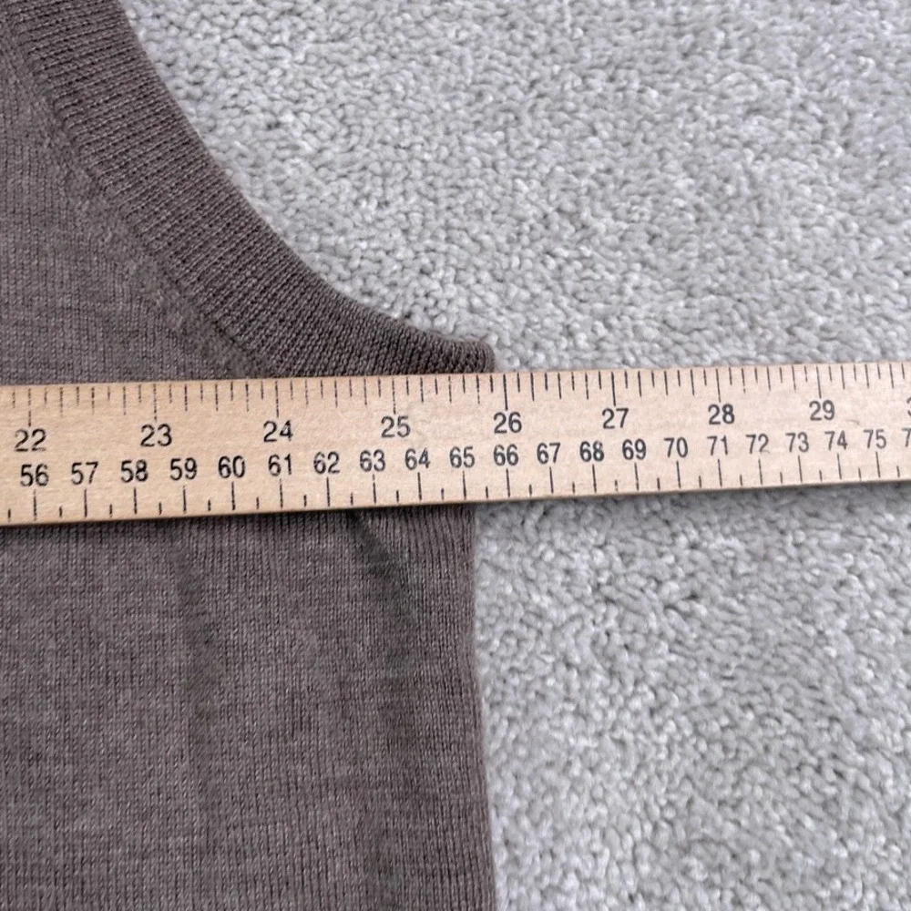 Turnbury Sweater Vest Mens 2XT Tall Brown Extra Fine Merino Wool V Neck Pullover